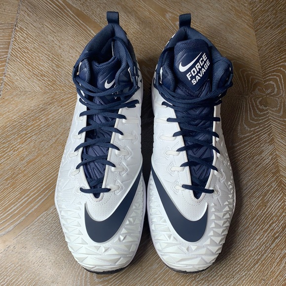 NIKE Navy Force Savage Pro Shark Football Cleats 16 - Picture 5 of 12